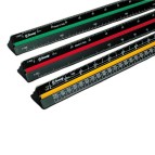 Scalimetro 98U - 30cm - scale 1:1-2-5-20-50-100-200-500-1000-1250-2500 - Tecnostyl