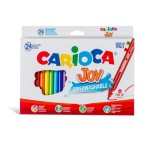 Pennarelli Joy - punta 2,6mm - colori assortiti - lavabili - Carioca - scatola 24 pezzi