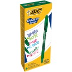 Penna sfera Gelocity Illusion - gel cancellabile - punta 0,7 mm - verde - Bic - conf. 12 pezzi