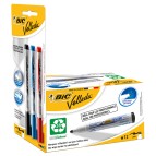 Pennarello per lavagne cancellabili Whiteboard Marker Velleda 1701 Recycled (nero) + 3 Ink Pocket (nero / rosso / blu)  - Bic - promo box 12 + 3 pezzi