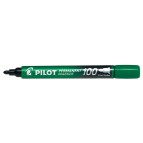 Marcatore Permanente Markers 100 - punta tonda 4,50mm - verde - Pilot