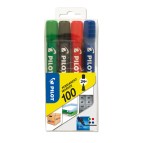 Marcatore Permanente Markers 100 - punta tonda 4,50 mm - colori assortiti - Pilot - astuccio 4 pezzi