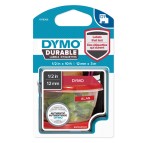 Nastro D1 Durable 1978366 - 12 mm x 3 mt - bianco/rosso - Dymo