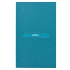 Porta biglietti da visita Matrix - 20 buste con 3 tasche ciascuna - 6x10 cm - blu ottanio - Favorit