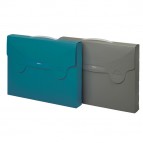 Valigetta porta documenti Matrix - dorso 5 cm - 38x29 cm - blu ottanio - Favorit