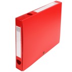 Scatola per archivio box - con bottone - 25x33 cm - dorso 4 cm - rosso - Exacompta
