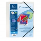 Cartella personalizzabile Kreacover® - con elastico - PP - 24x32 cm - bianco trasparente - Exacompta