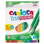 Pastelli colorati Tita cancellabile - Carioca - Astuccio 24 matite