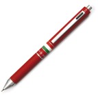 Penna a sfera a scatto multifunzione - fusto rosso gommato Italia - Osama