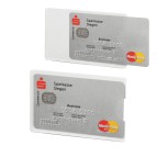 Tasca porta carte di credito RFID Secure - PPL - 5,4x8,7 cm - trasparente/argento - Durable
