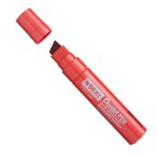 Marcatore permanente N50XL - punta scalpello - rosso - Pentel