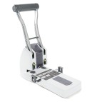Perforatore Eco P2200 - alta capacitA' - massimo 150 fogli - 2 fori - passo 8 cm - bianco - Rapesco