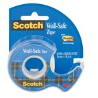 Nastro adesivo con chiocciola Scotch  Wall Safe - removibile - 19 mm x 16,5 m - trasparente - Scotch