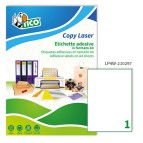 Etichette adesive LP4W - permanenti - 210 x 297 mm - 1 et/fg - 100 fogli A4 - bianco - Tico