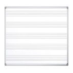 Lavagna magnetica Maya Musica - pentagramma musicale - 120x120 cm - Bi-Office