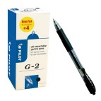 Roller gel a scatto G 2 - punta 0,7mm  - nero - Pilot - conf. 16 + 4 pezzi