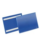 Buste identificative - con bande adesive - A5 orizzontale - blu - Durable - conf. 50 pezzi