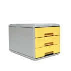 Mini cassettiera Keep Colour Pastel - 17 x 25,4 x 17,7 cm - grigio/giallo - Arda