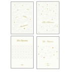 Biglietto Matrimonio c/rifiniture - blu - Matrimonio pezzi - Kartos