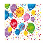 Tovaglioli  Happy Balloons - 33 x 33 cm - Balloons - Big Party - conf. 20 pezzi