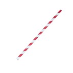 Cannucce Stripes - carta - rosso/bianco - Big Party - conf. 12 pezzi