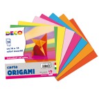 Carta per origami - 14x14cm - colori assortiti  - DECO - Conf. da 20 fogli