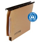 Cartella sospesa Cartesio Ecologica - armadio - 33 cm - fondo U 30 mm - 33 x 28 cm - avana - Bertesi