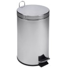 Pattumiera a pedale - diametro 25 cm - altezza 39,5 cm - 12 L - acciaio inox - Medial International