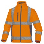 Giacca Softshell Moonlight 2 alta visibilitA' - poliestere - taglia XL - arancio fluo - Deltaplus