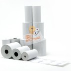 Rotolo per POS e carte di credito - carta termica BPA free - 57 mm x 11 mt - diametro esterno 30 mm - 55 gr - senza anima - Rotomar - blister 12 pezzi