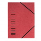 Cartella 3 lembi - con elastico - cartoncino - A4 - rosso - Pagna