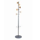 Appendiabiti Music - con portaombrelli - 6 posti - 175 x 35,5 cm - grigio - Alba