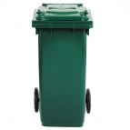 Bidone carrellato - 48x55x93 cm - 120 L - verde scuro - Mobil Plastic