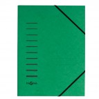 Cartella 3 lembi - con elastico - cartoncino - A4 - verde - Pagna