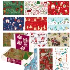 Carta regalo - raso - Country Natale - 70 x 100 cm - Rex Sadoch - scatola 100 fogli