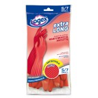 Guanti in lattice Extralong - taglia S - rosso - Logex Professional