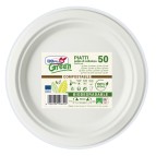 Piatti frutta - diametro 170 mm - biodegradabili - Dopla Green - conf. 50 pezzi