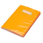 Coprimaxi - polietilene trasparente - con alette e con portanome - A4 - arancione - Balmar 2000