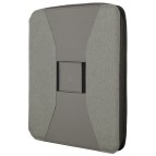 Portablocco Canvass - in tela - con zip - 26x33 cm - grigio - InTempo