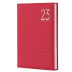 Agenda giornaliera Text 2023 - carta plastificata imbottita - 15 x 21 cm - rosso - InTempo