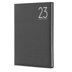 Agenda settimanale Text 2023 - carta plastificata imbottita - 17 x 24 cm - nero - InTempo