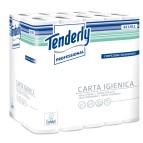 Carta igienica salvaspazio Tenderly - 160 strappi - diametro 9,9 cm - 9,3 cm x 20 mt - Tenderly Professional - pacco 30 rotoli