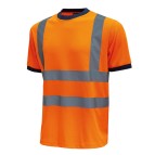 T-shirt alta visibilitA' Glitter - taglia L - arancio fluo - U-Power - conf. 3 pezzi