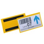 Buste identificazione magnetica - 150 x 67 mm - giallo - conf. 50 pezzi