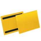Buste identificazione magnetica - A5 orizzontale - giallo - Durable - conf. 50 pezzi