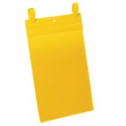 Buste identificative - con fascette di aggancio - A4 verticale - giallo - Durable - conf. 50 pezzi