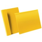 Buste identificazione con aletta -  A4 orizzontali - giallo - Durable - conf. 50 pezzi