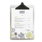 Portamenù - con clip in metallo - A4 - 33,2x22,8 cm - Securit