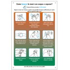 Cartello alluminio - ''Come lavarsi le mani'' - 33,3x47 cm - Cartelli Segnalatori