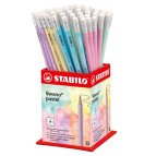 Matita Swano Pastel - grafite - HB - colori assortiti - Stabilo - expo 72 pezzi